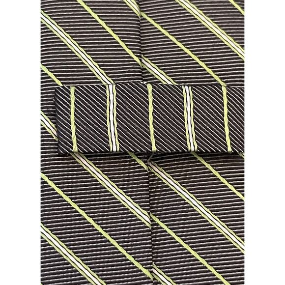 Calvin Klein Gray Green 100% Silk Men’s Neck Tie Made In China - Picture 9 of 10
